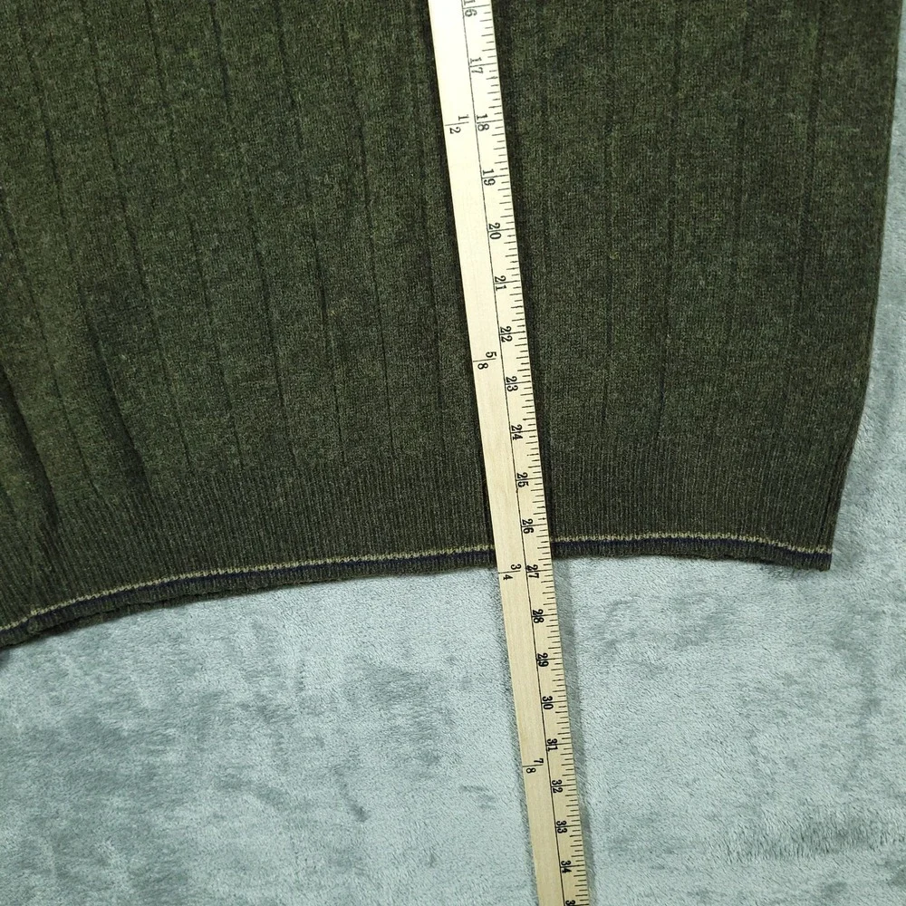 Vintage Northern Apparel Sweater Mens XL Green Lambswool V-Neck Pullover Knit